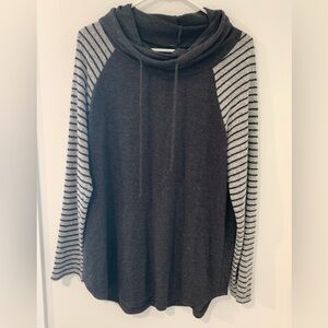 Pink Clover Gray cowl neck sweatshirt